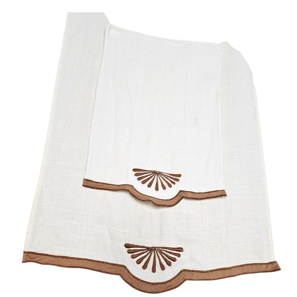 Constance Leitering MCM Linen Dish Towel Set Hand Embroidered Barcelona 70s 60s